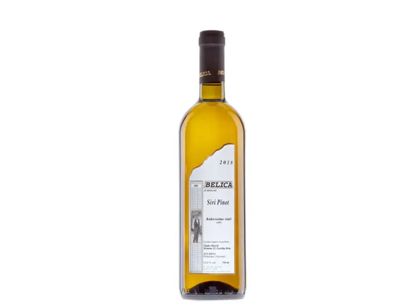 {"sl":"Steklenica belega vina Sivi Pinot z letnico 2018 proizvajalca Belica.","en":"","de":"","it":""}